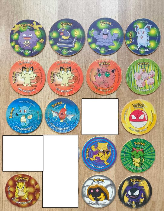 Pokemon Tazo 15 oryginalne