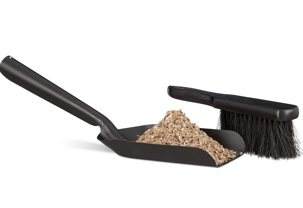 Relaxdays Zestaw do zamiatania, mały, 41 cm, trwała stal, zmiotka