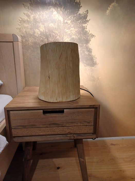Lampa nocna drewniana Handmade