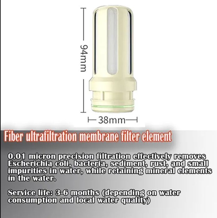Filtro de Água para Torneira 0.01 micron remove bacterias, cloro...
