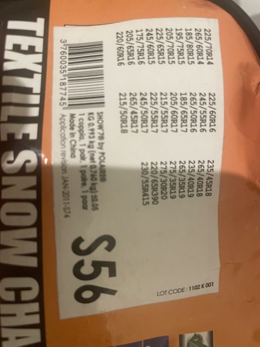 Correntes de neve (meias)