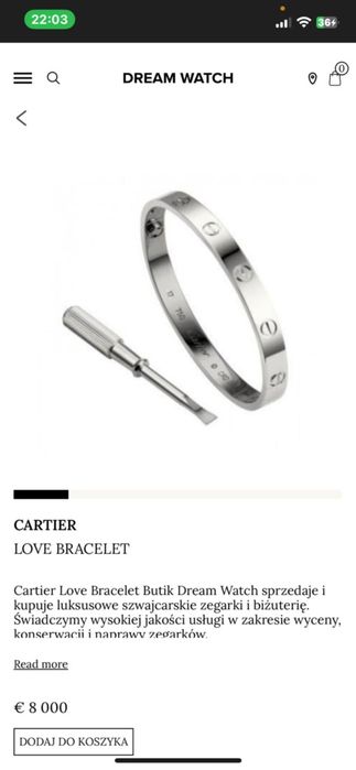 Cartier Love Bracelet hit bransoletka