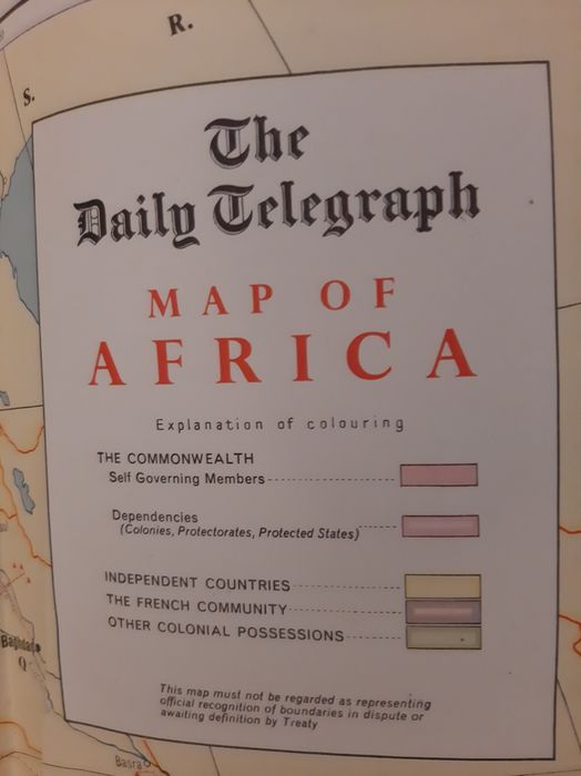 Map of Africa The Daily Telegraph anos 60