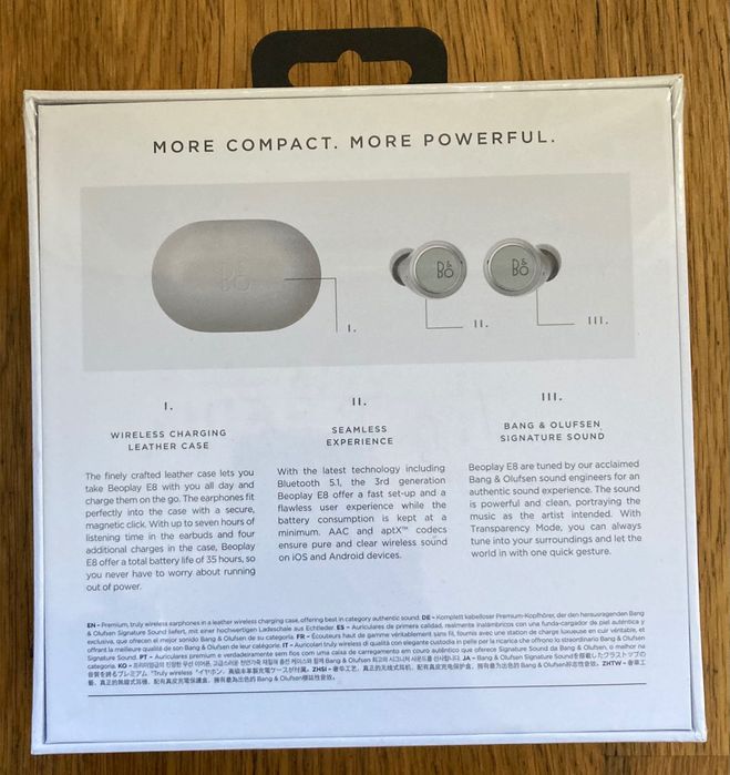 Auriculares Bluetooth Bang&Olufsen E8 (3 Gen)-novos,3 anos de garantia