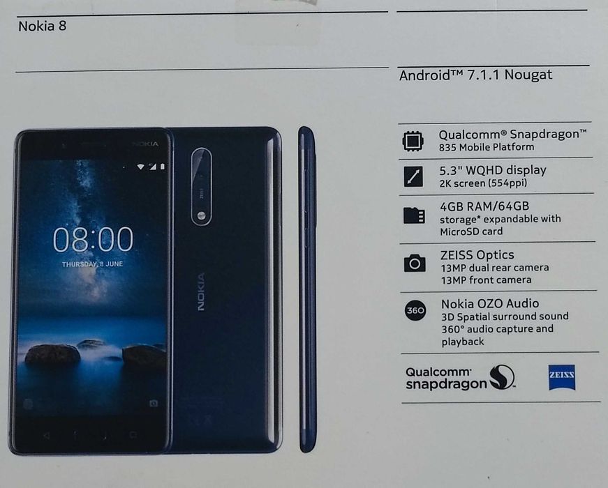 Nokia 8 4GB | 64GB | Dual SIM | azul