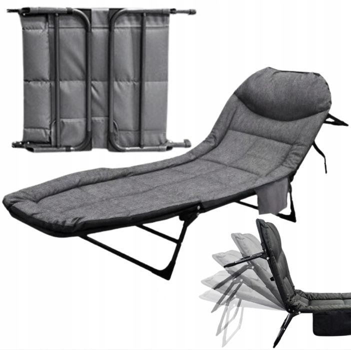 Łóżko Karpiowe Polowe Wędkarskie Lekkie Materac Leżak Regulowany Mocne