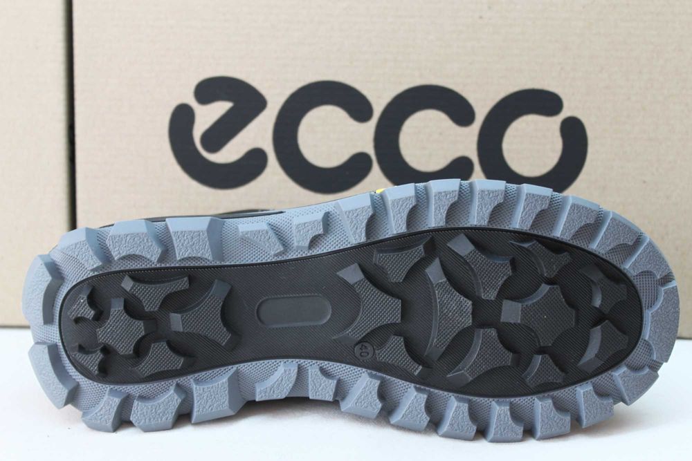 ECCO - кожаные черные кроссовки - туфли - кросівки (код:12-2чер.)