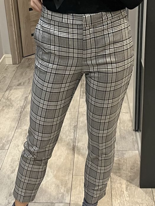 Spodnie w kratę - stan bardzo dobry!