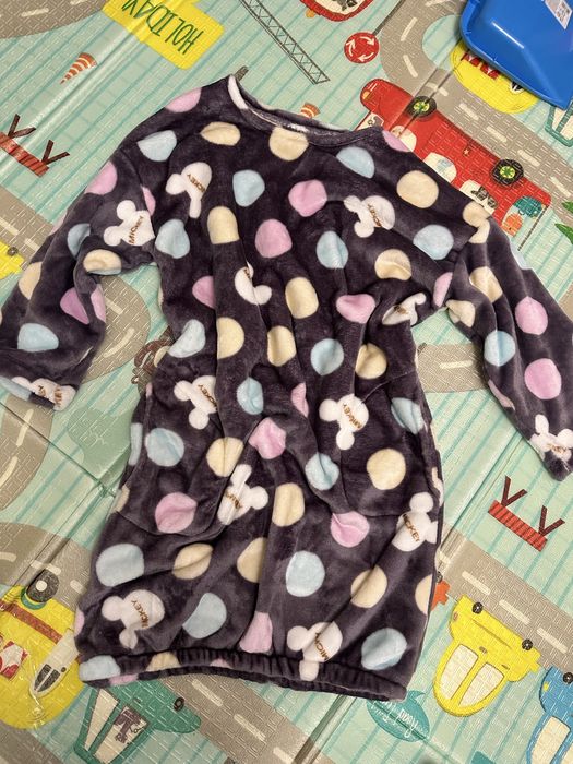 Махрова піжама туніка і високі тапочки, домашний махровий набор