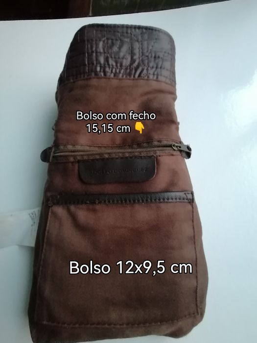 Mala à tiracolo vertical, alça ajustável, Adolfo Dominguez