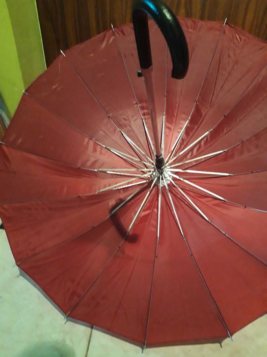 parasol długi z 16-drutami, kolor bordo