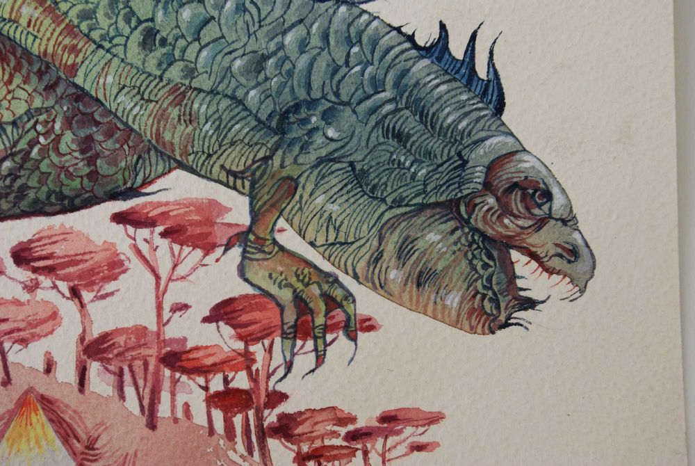 Aguarela original de Carlos Marques. AZOTH - Alquimia