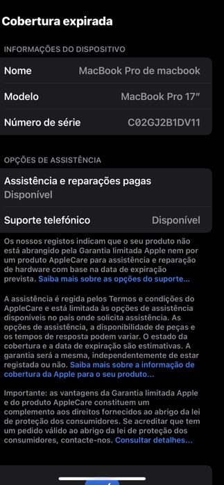 Mackbock pro 17  i7 8GB late 11