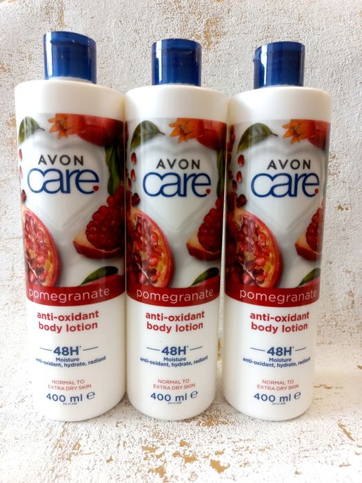 Zestaw 3 szt 400 ml Antyoksydacyjny balsam do ciała granat Avon duzy