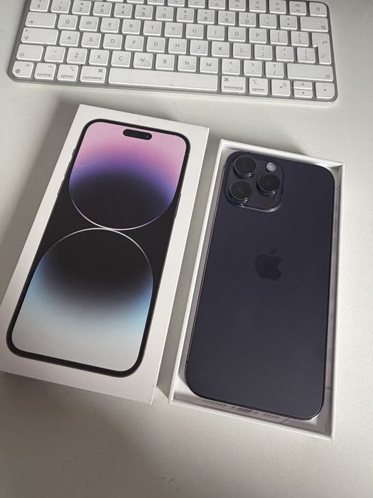 Bateria 100% iPhone 14 Pro Max 256gb Deep Purple Idealny