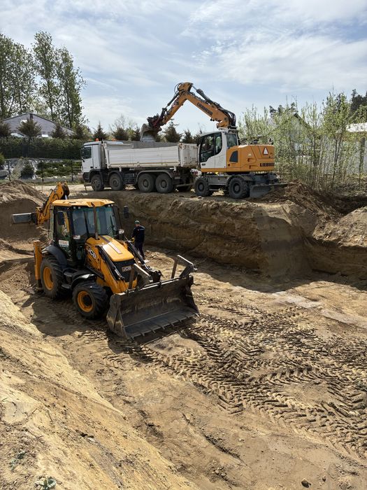 Prace ziemne Transport 3,5t, 12t,24t  , koparko-ladowarką, minikoparką
