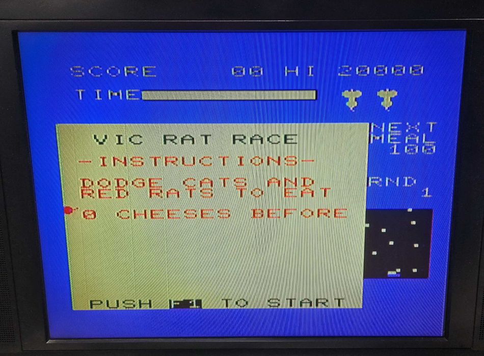 Commodore VIC-20 cardridge - Gra - Radar Ratrace