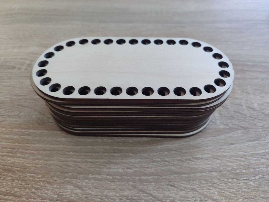 Деревянные овальные донышки для вязания корзин 30х15 см 10 шт