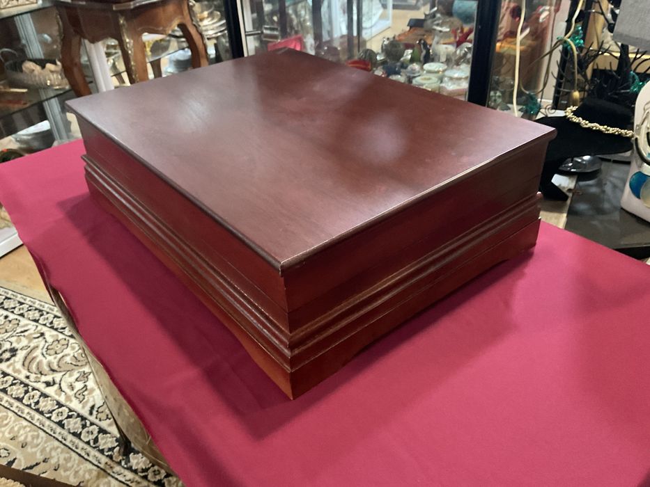Caixa para faqueiro mahogany inglês 48x34x14 cm