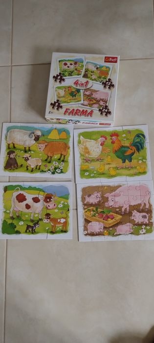 Puzzle farma cztery obrazki