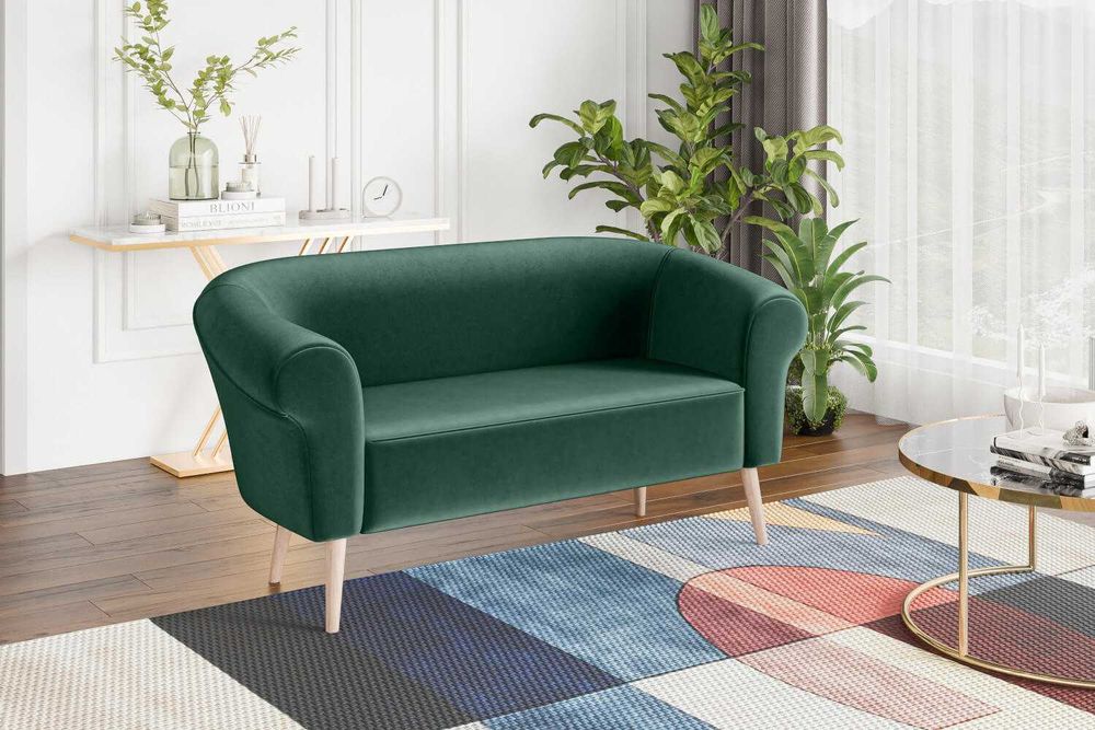 Sofa tapicerowana dwuosobowa do salonu na nóżkach skandynawska ESPER