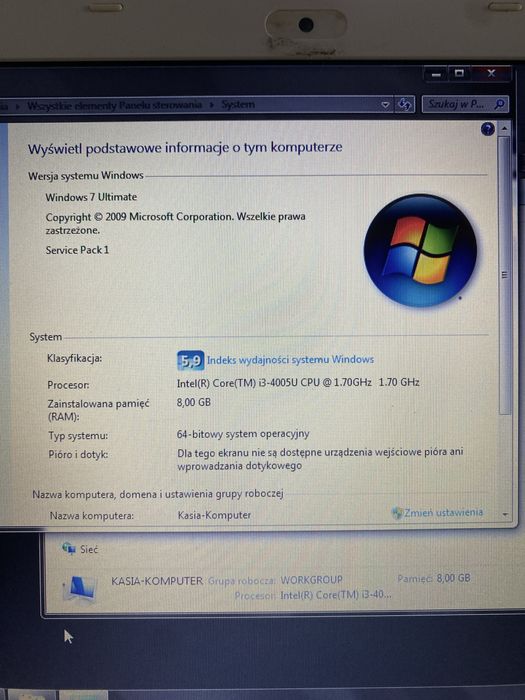 Laptop Acer aspire V
