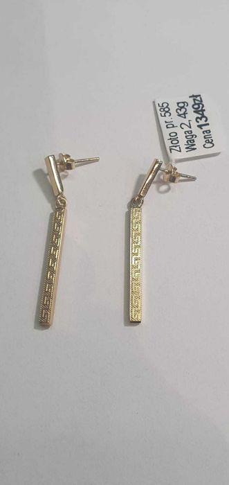 Kolczyki złote 14 k /585/ 2,43 g. - Komis Madej Gorlice -
