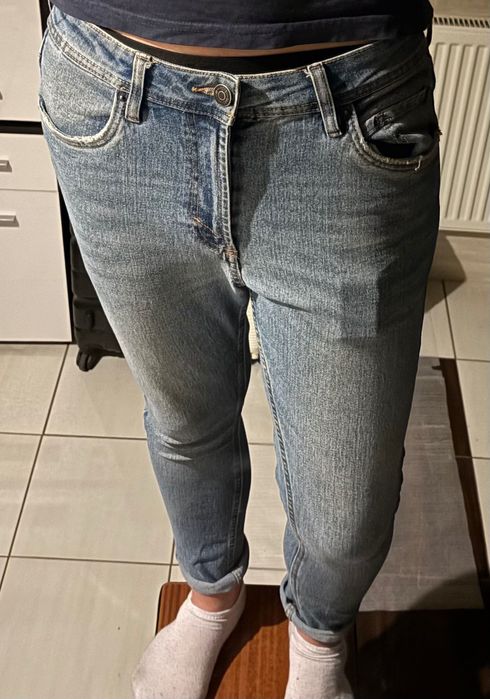 Męskie spodnie Sinsay jeansy niebieskie