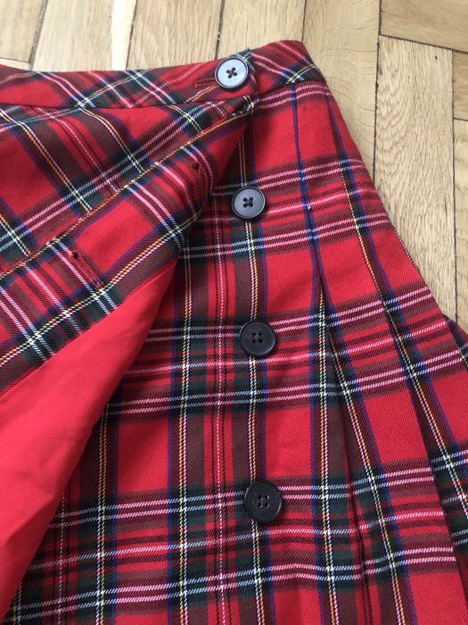 Plisowana spódnica w czerwoną szkocką kratę Jack Wills | UK 8 / S (36) / XS (34)