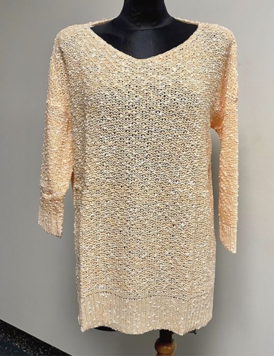Sweter w pęczki  morela