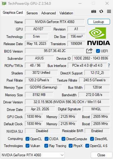 Placa gráfica Nvidia Asus dual RTX 4060 8Gb nova garantia 2029