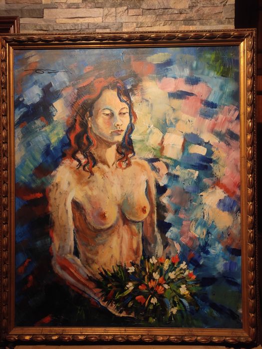 Pintor Austríaco - pintura a óleo sobre tela