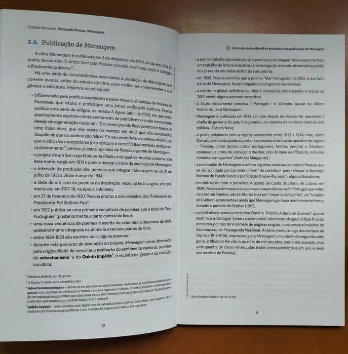 Livro Resumo Apoio a Português "Mensagem"