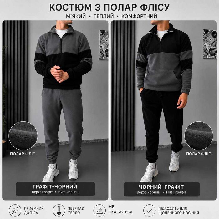 Чоловічий костюм фліс полар