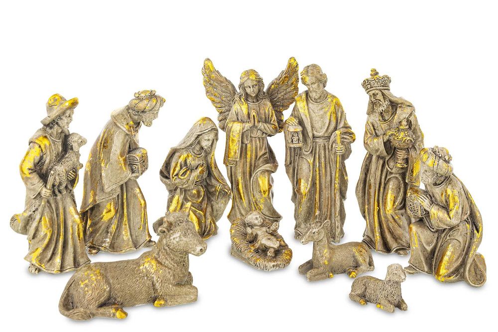 Szopka Bożonarodzeniowa Jezusek złote figurki do szopki 169195