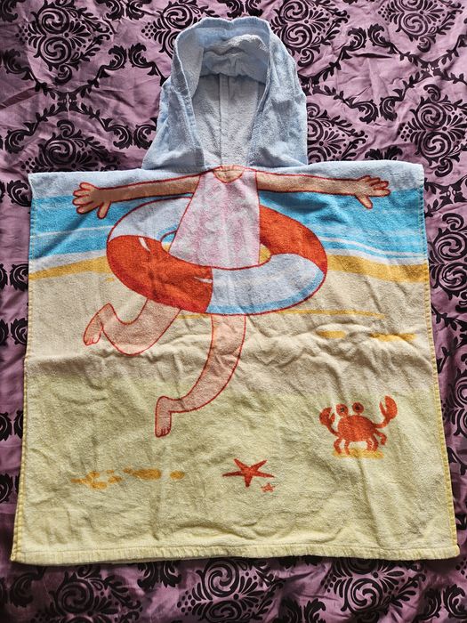 Ręcznik kąpielowy z kapturem, ponczo dla dzieci