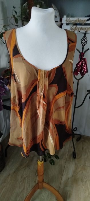 Jedwabna piękna bluzka 46 48 Windsmoor