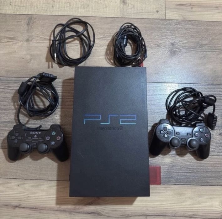 Zestaw PS2 PlayStation 2 + 17 gier (The Warriors, Mortal Kombat, NFS)