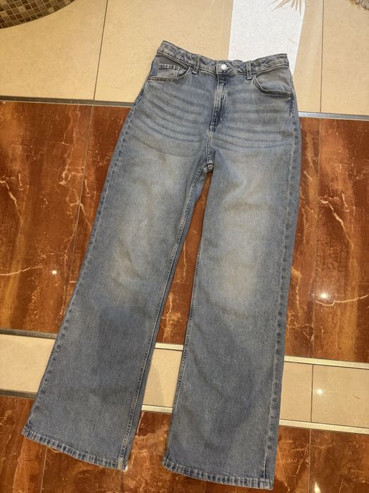 Spodnie jeansowe h&m baggy bootcut rozm. 164 s