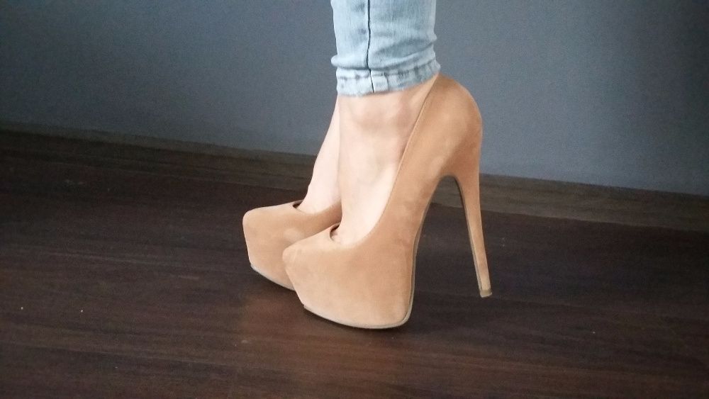 Szpilki deezee 37 brązowe platformy