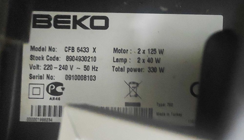 Exaustor Tradicional Beko CFB 6433 X