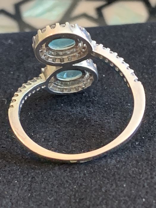 Срібна каблучка з апатитами, р.19