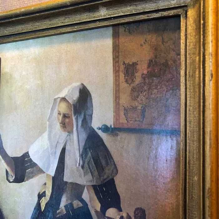 Johannes Vermeer, Young Woman with a Water Pitcher, cópia, bom estado