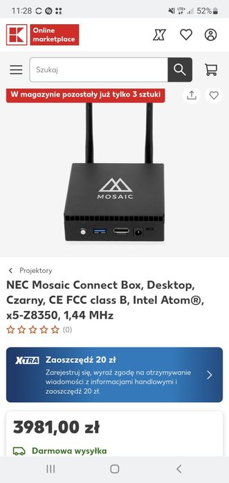Mosaic connect box NEC, SHARP