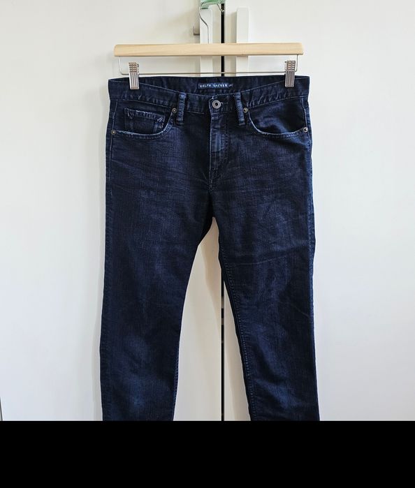 Ralph Lauren damskie jeansy Thompson 28 granatowe slim spodnie