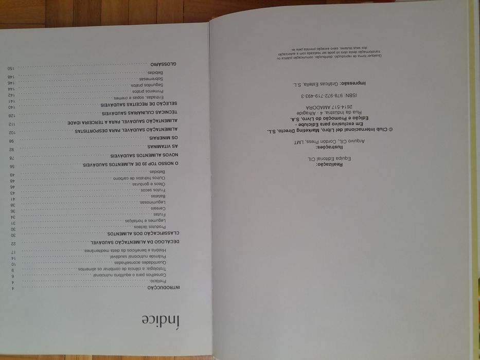 Livro de Culinária: " Cozinha Saudável "