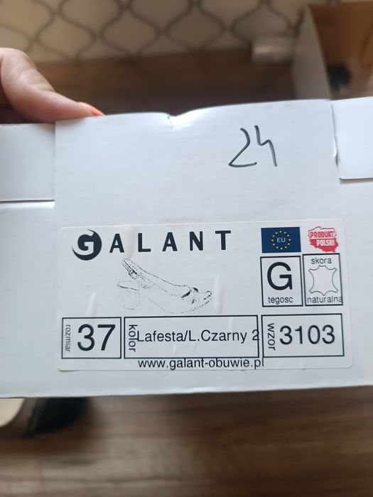 Galant wygodne sandały 37 nowe skóra
