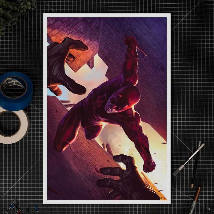 Daredevil The Man Without Fear Marvel Art Print Sideshow Collectibles