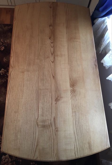 Стіл з масиву ясеня / 151х78,5х80 см / стол из натурального дерева