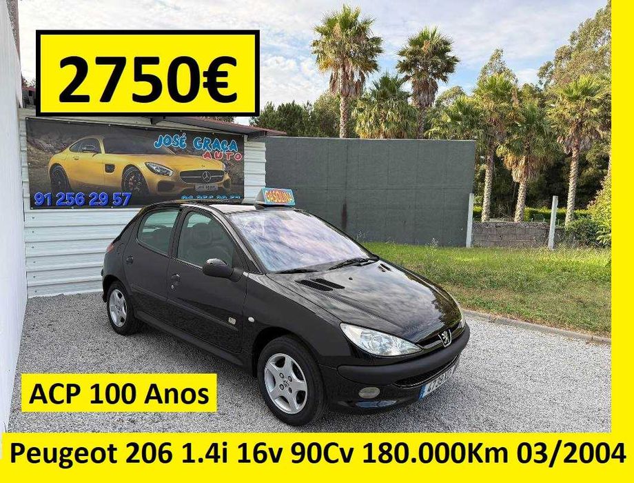 Peugeot 206 1.4i 16v 90Cv ACP 100anos 180.000Km 03/2004
